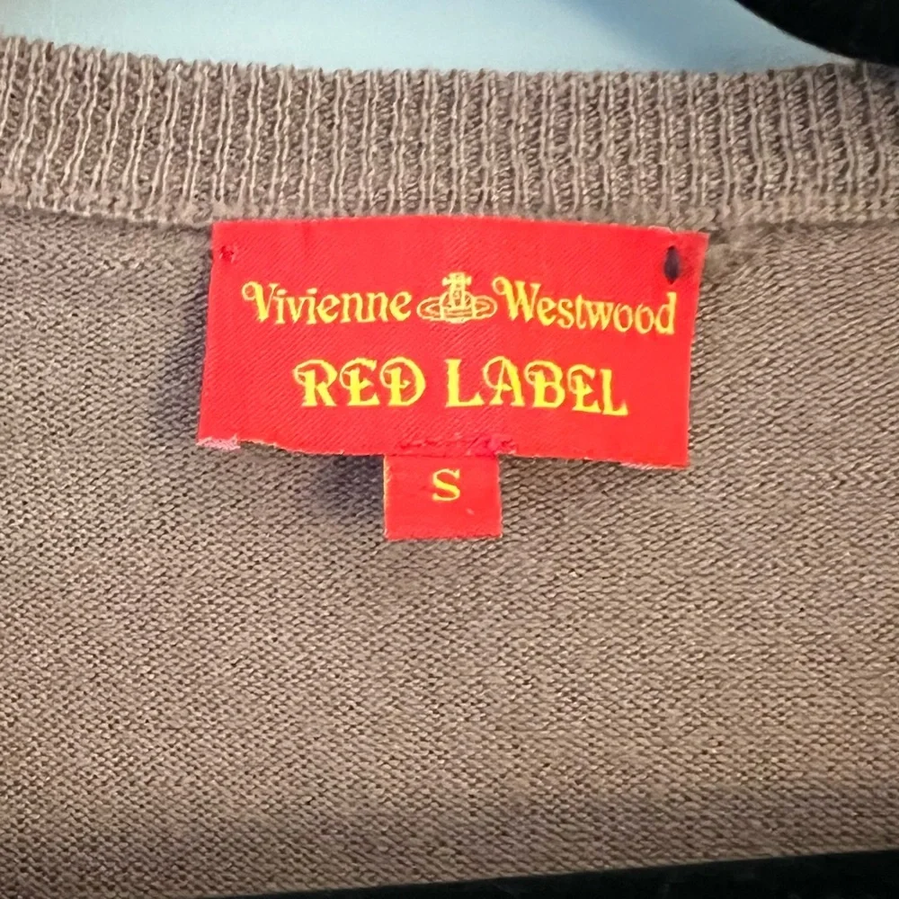 Vivienne Westwood Taupe Brown Button-Accent Cardigan Sweater - Picture 3 of 7